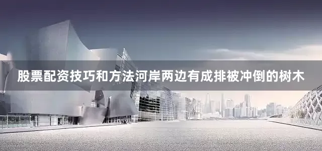 股票配资技巧和方法河岸两边有成排被冲倒的树木